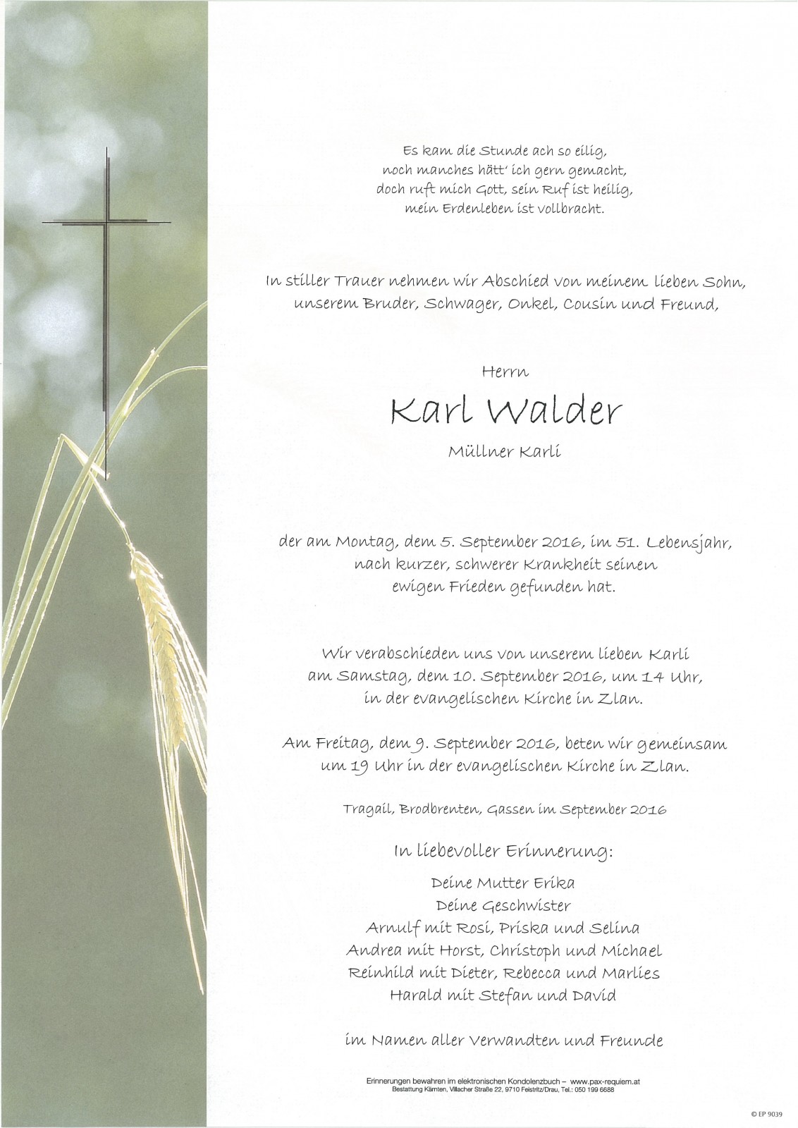 Parte Karl Walder, Müllner Karli