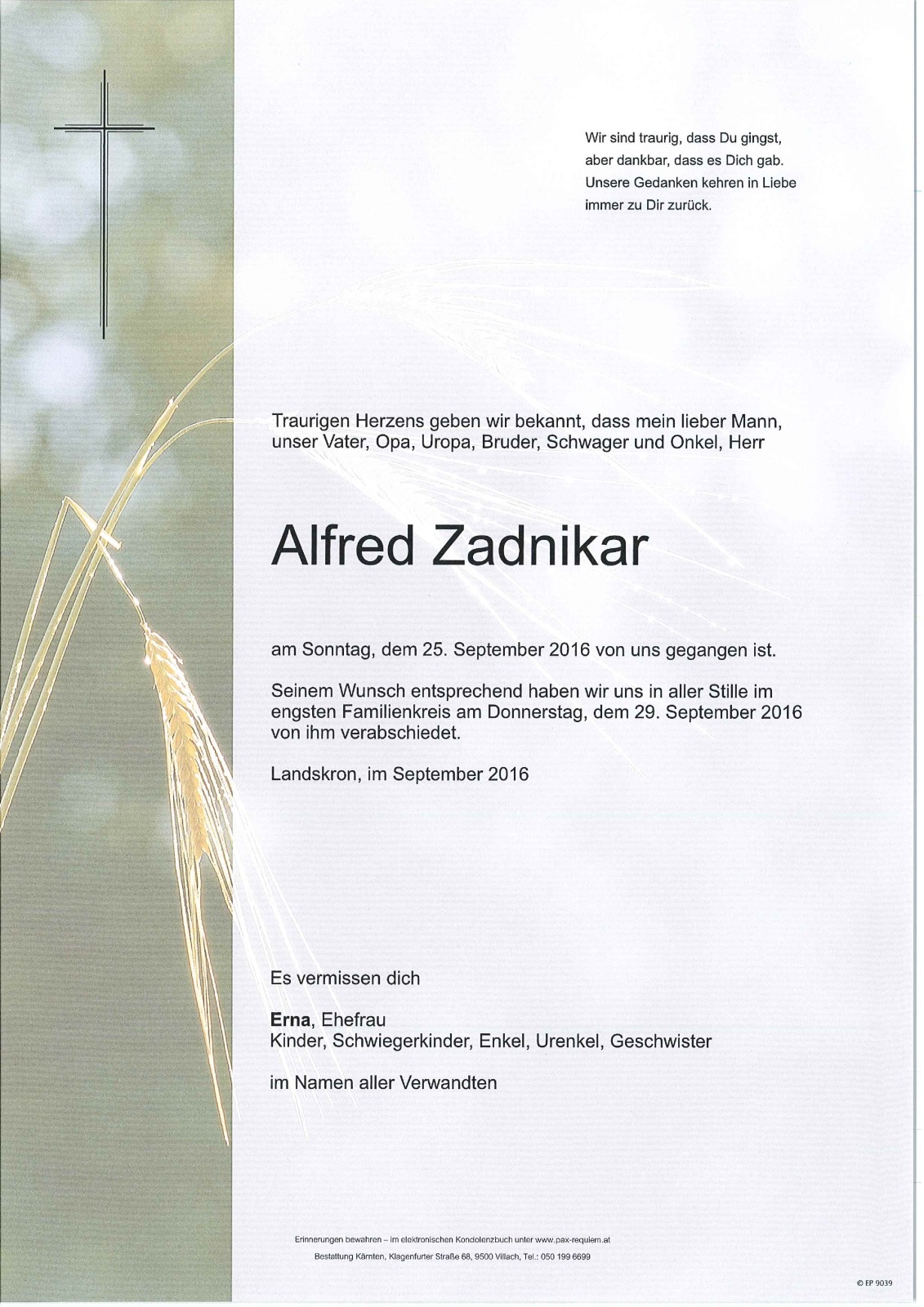 Parte Alfred Zadnikar