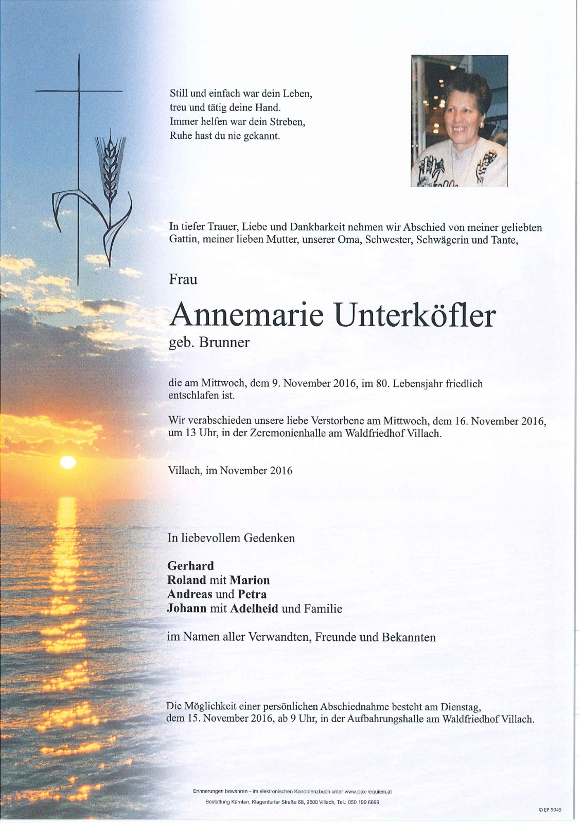 Parte Annemarie Unterköfler