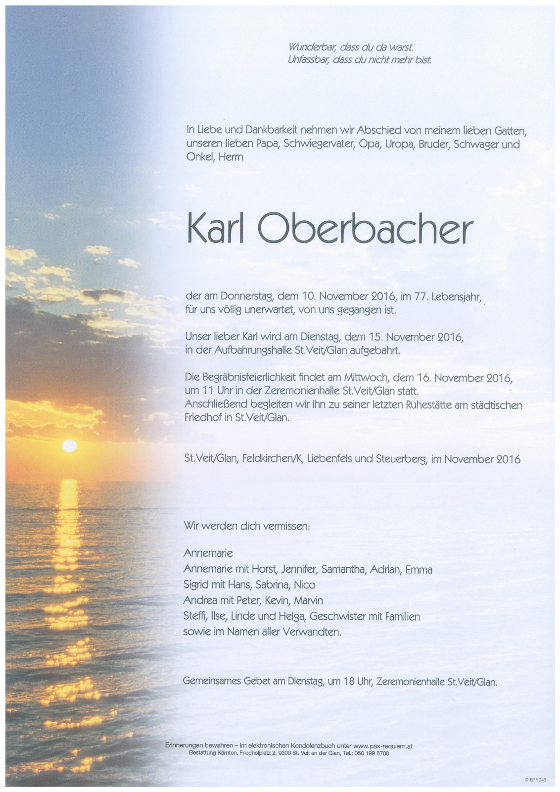 Parte Karl Oberbacher