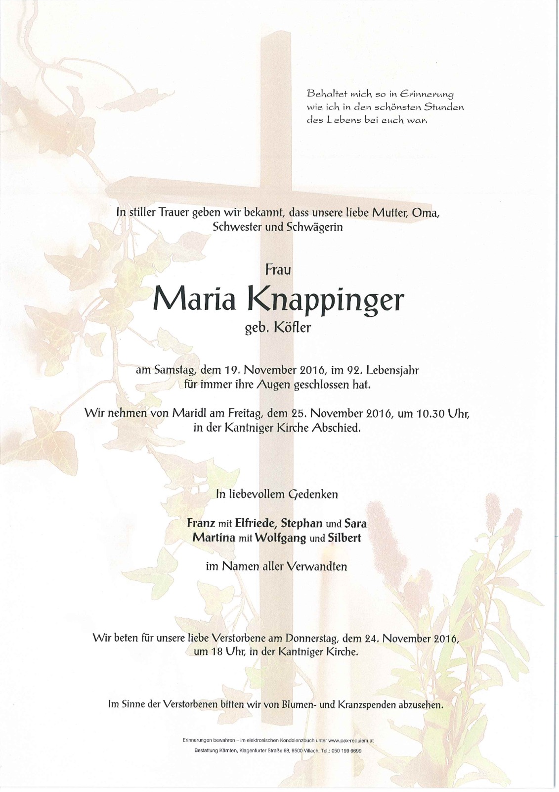 Parte Maria Knappinger