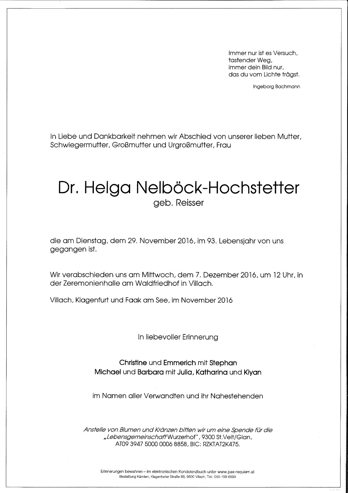 Parte Dr. Helga Nelböck-Hochstetter