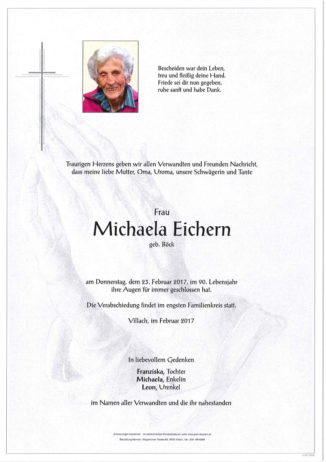 Parte Michaela Eichern geb. Böck