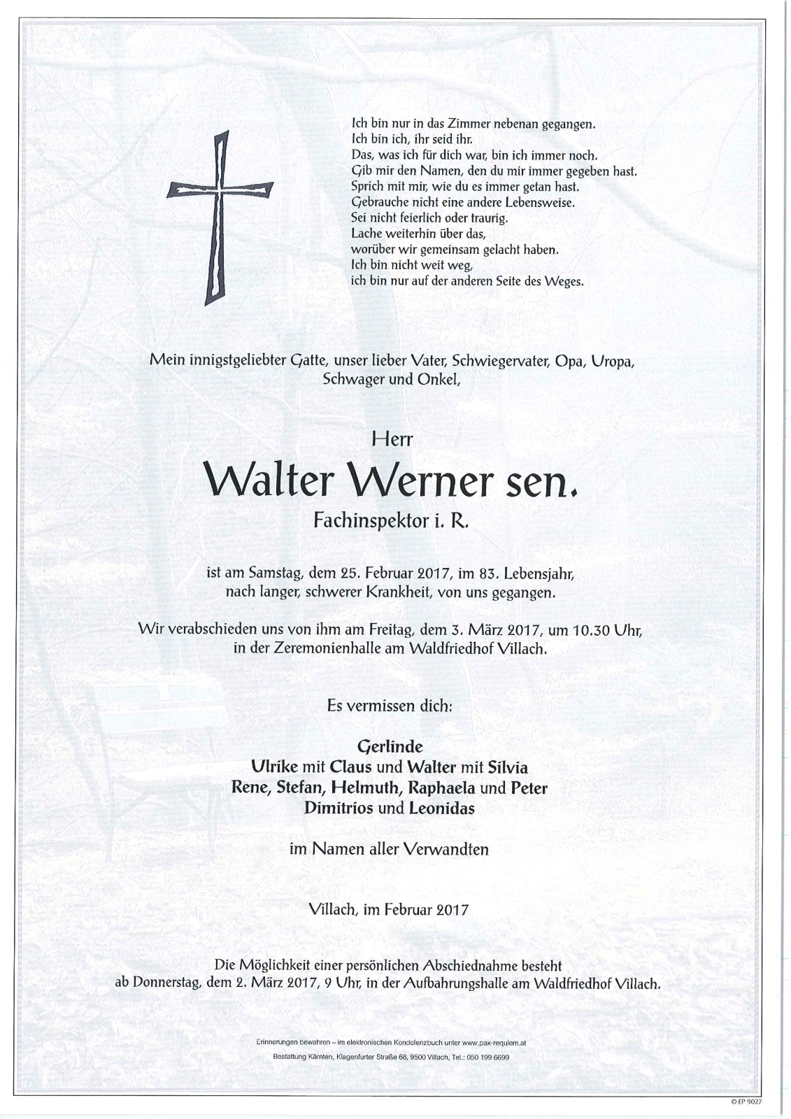 Parte Walter Werner sen.