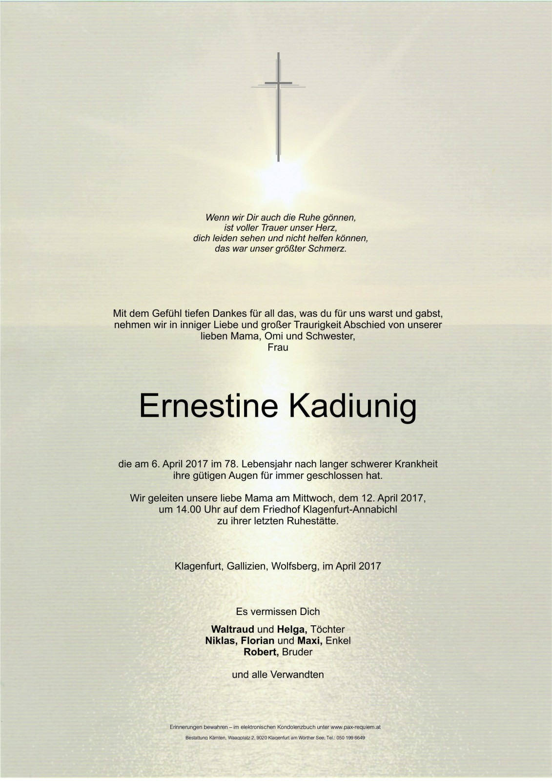 Parte Ernestine Kadiunig