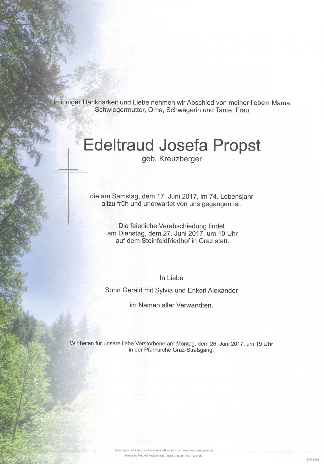 Parte Edeltraud Josefa Propst