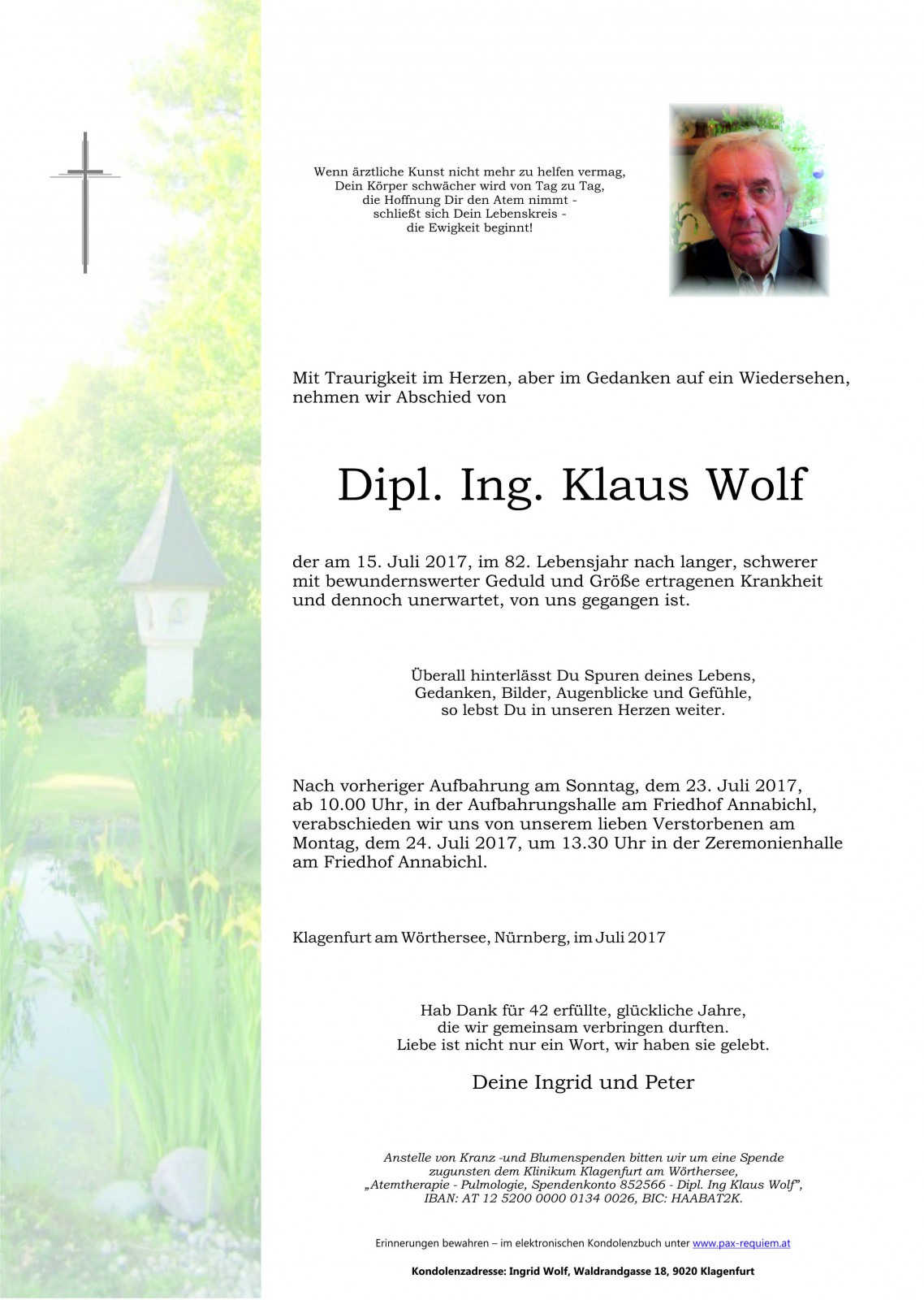 Parte Dipl. Ing. Klaus Wolf