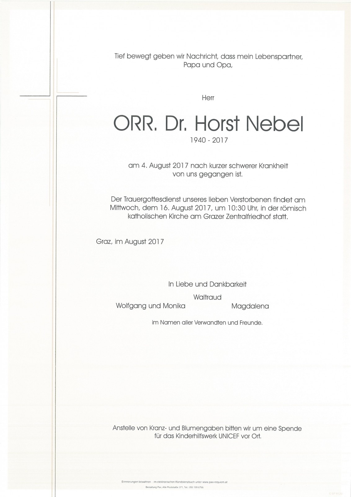 Parte ORR Dr. Horst Nebel