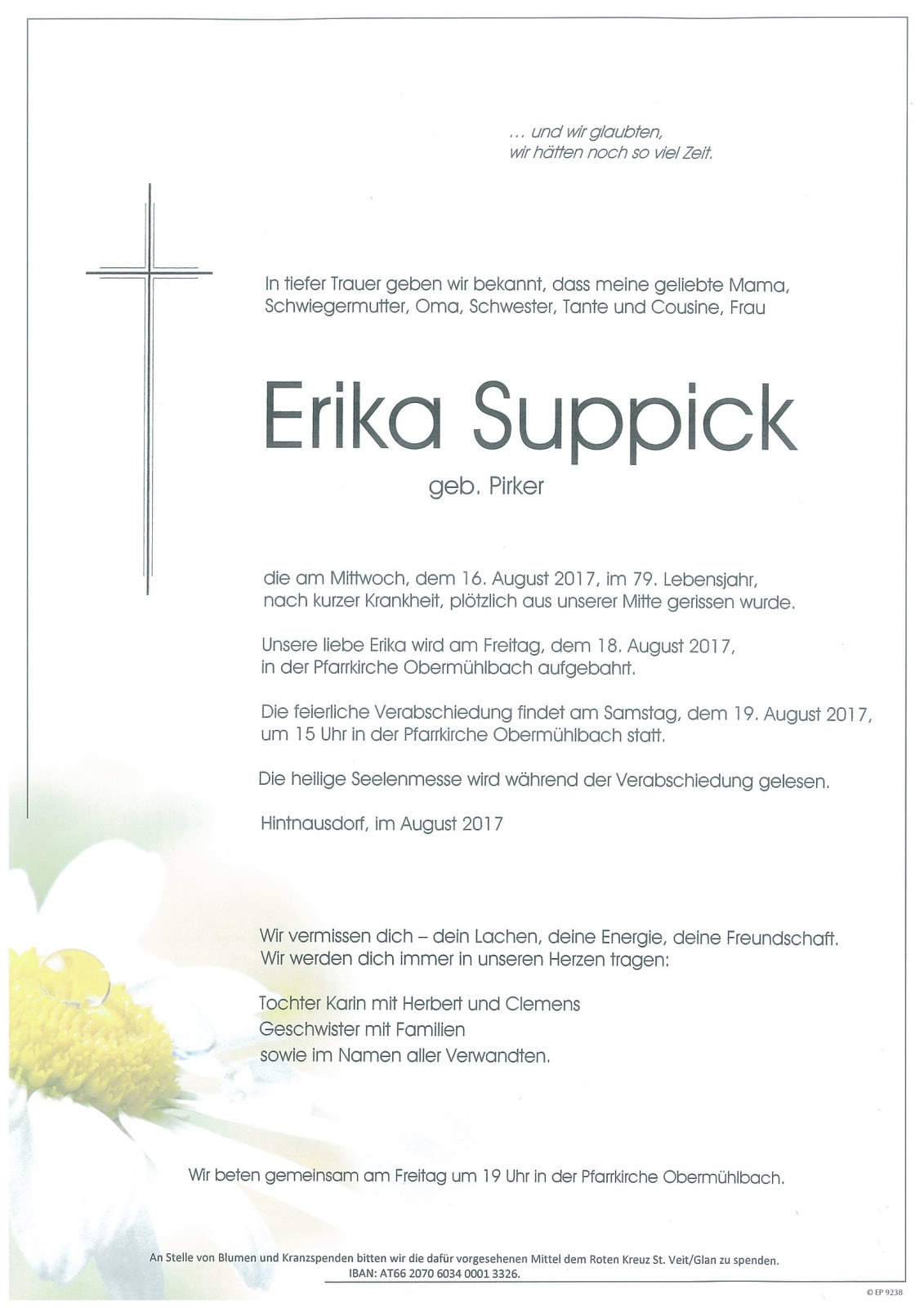 Parte Erika Suppick  geb. Pirker