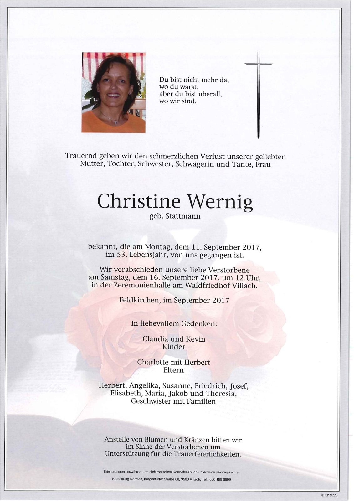 Parte Christine Wernig geb. Stattmann