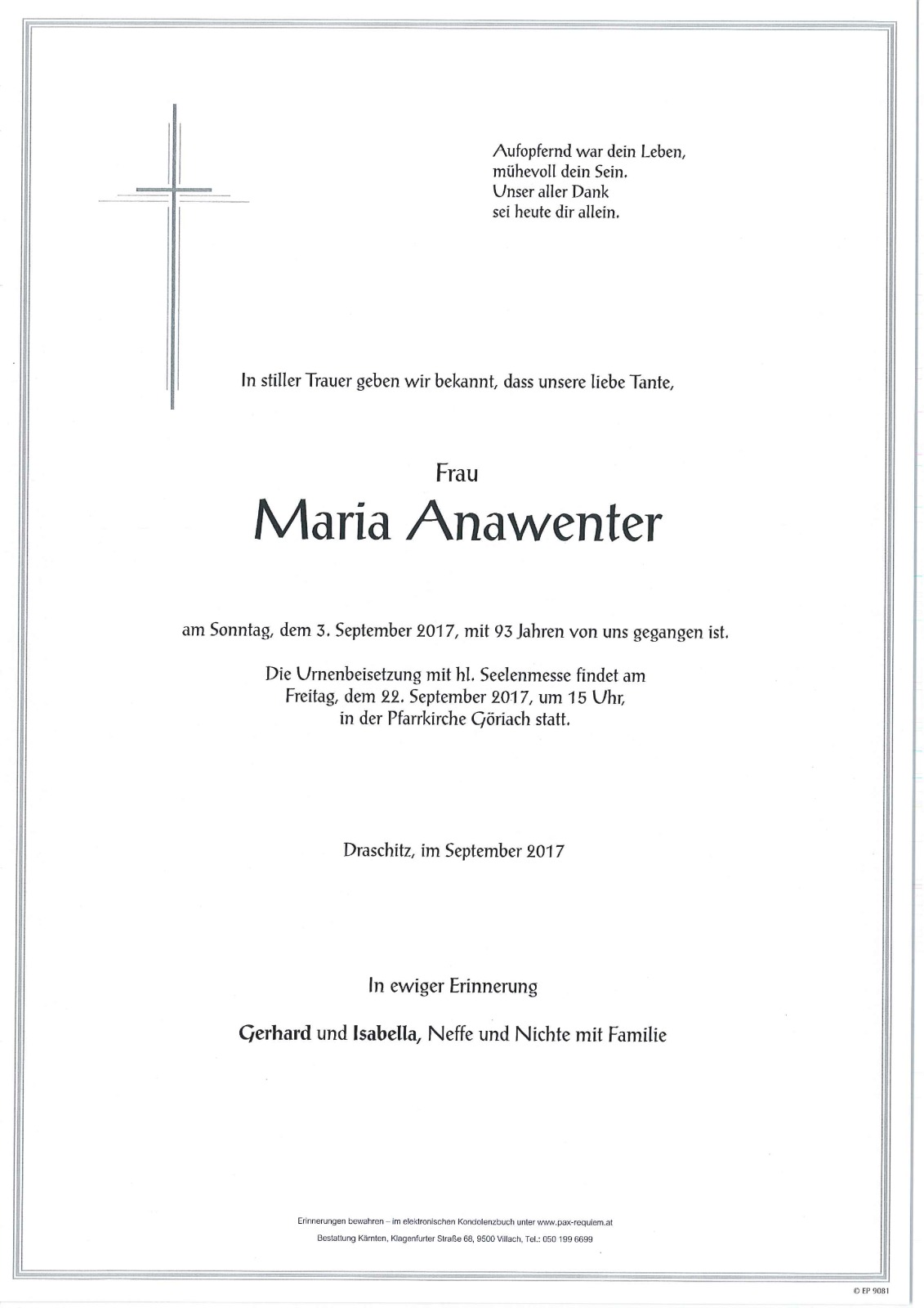 Parte Maria Anawenter